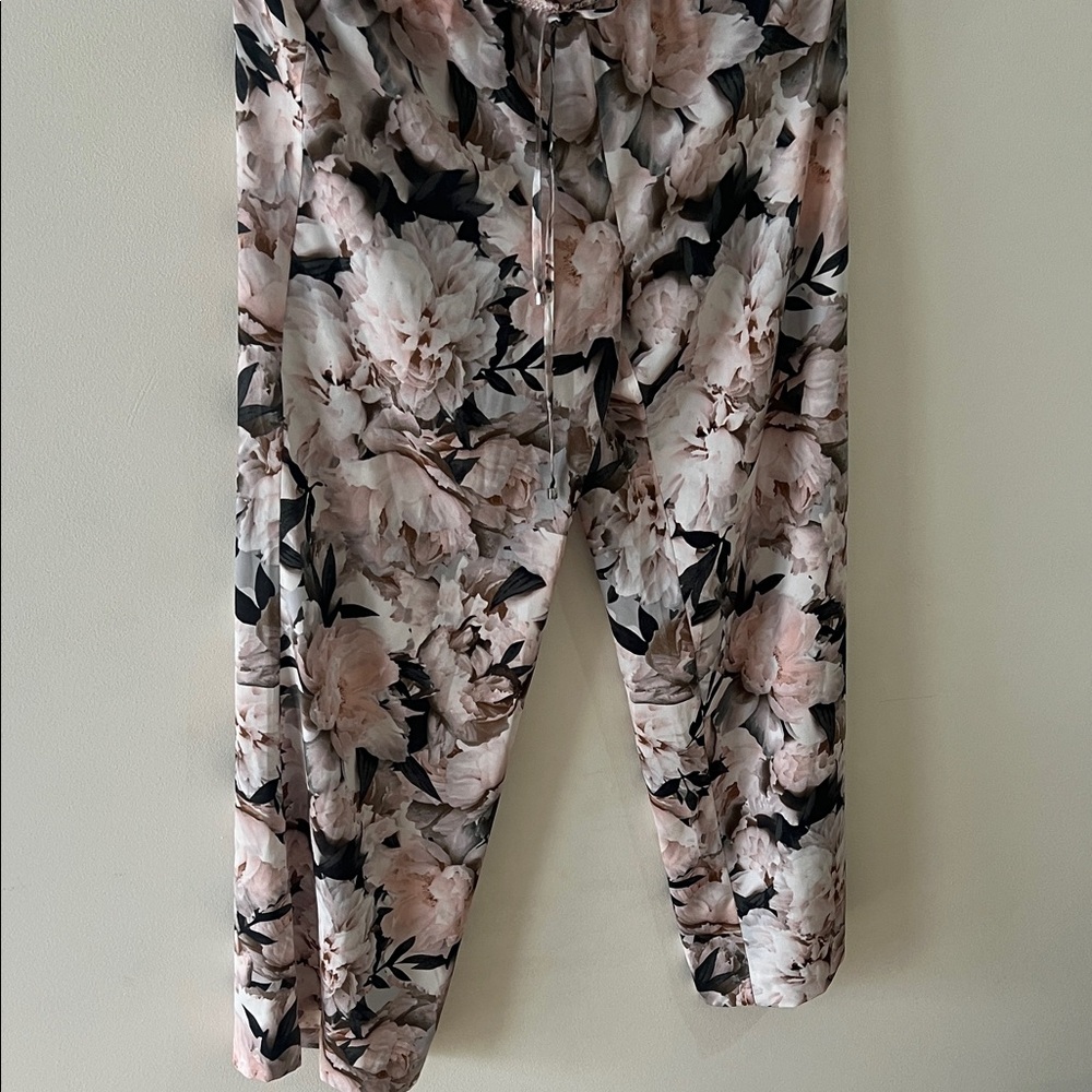 Calvin Klein Pink and Black Floral Pants